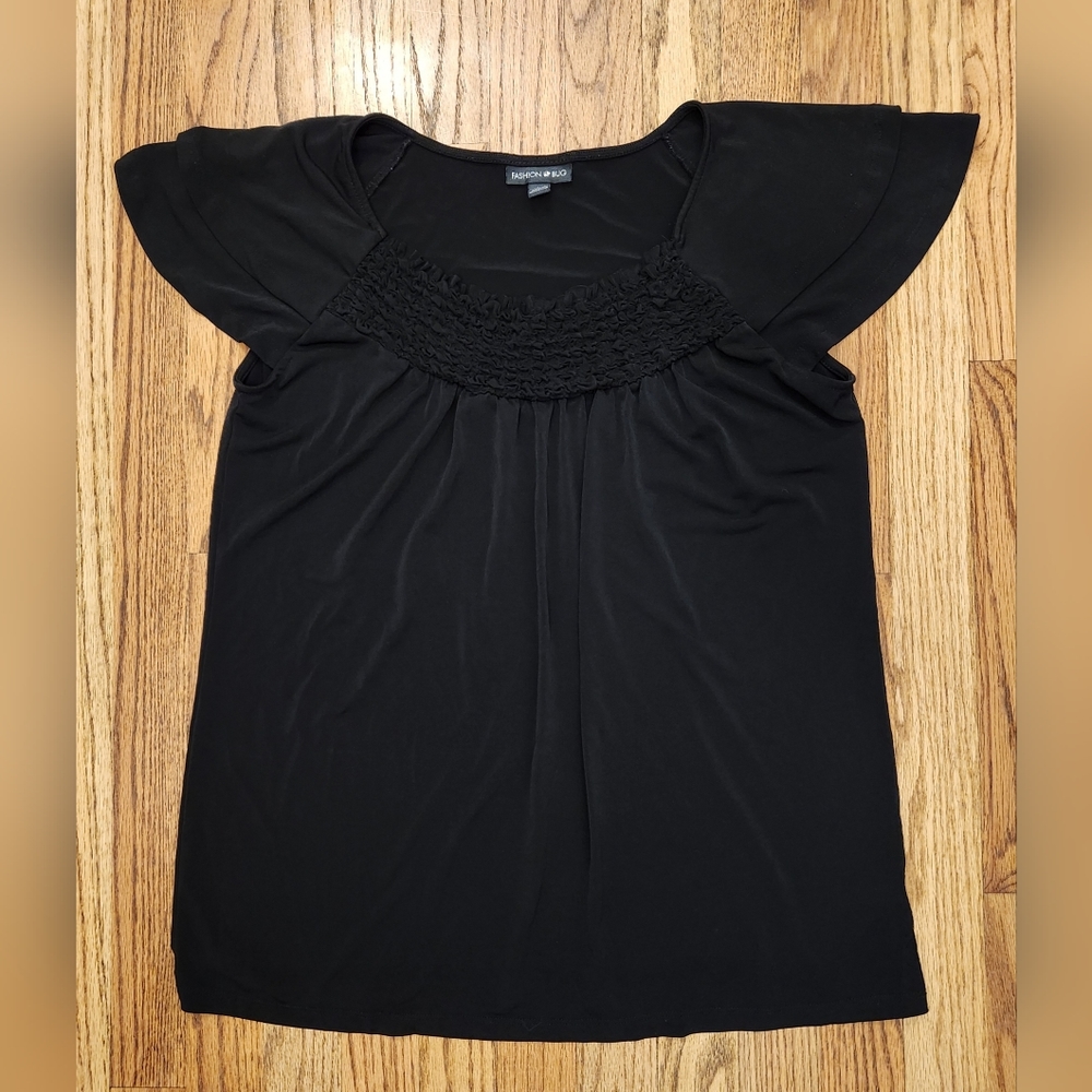 Fashion Bug Black Blouse, Medium